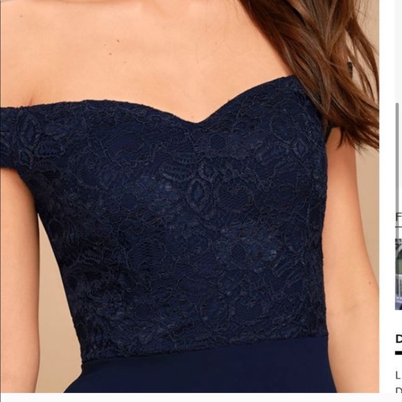 Lulus Dress to Impress Navy Blue Lace Dress Small - Picture 4 of 11